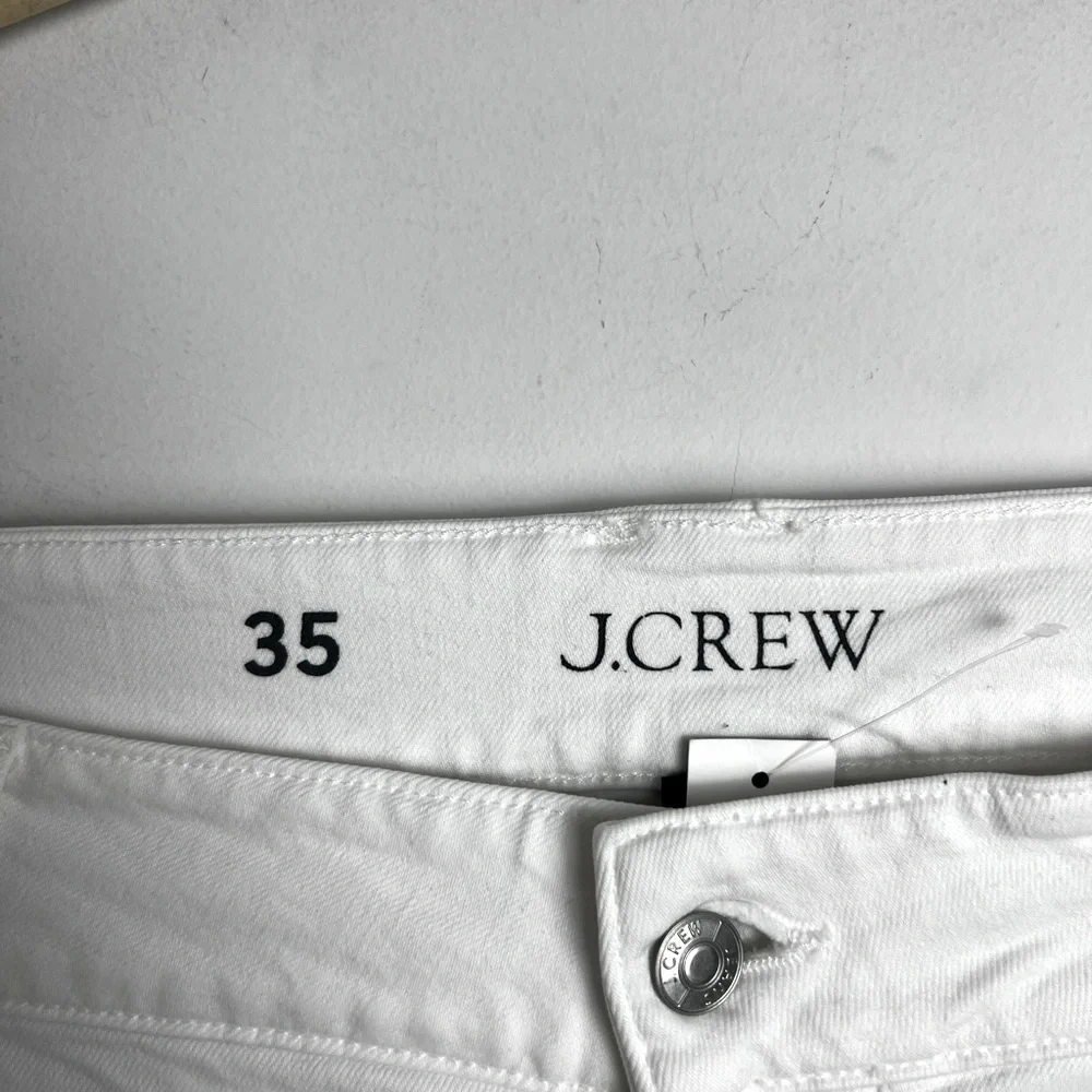 NEW J. Crew White Curvy Slim Wide-Leg Classic Preppy Relaxed High Rise Jeans‎ 35